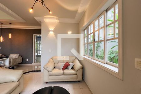 Sala de lareira de casa de condomínio para alugar com 3 quartos, 300m² em Village Sans Souci, Valinhos