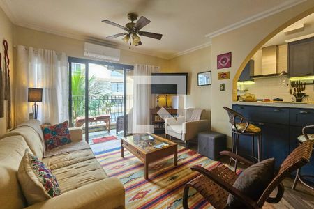 Sala de apartamento para alugar com 3 quartos, 102m² em Jardim das Conchas, Guarujá