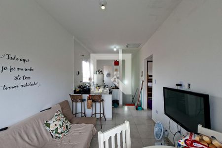 Sala de casa de condomínio para alugar com 2 quartos, 78m² em Vila Caiçara, Praia Grande