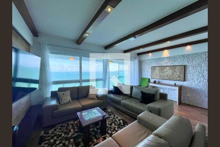 Sala de apartamento para alugar com 3 quartos, 117m² em Morro do Maluf, Guarujá