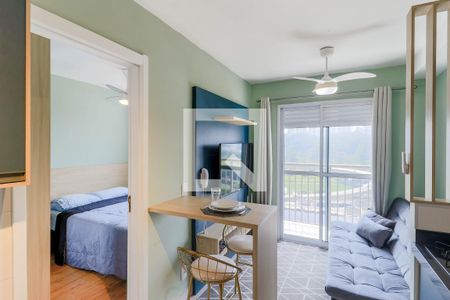 Sala de apartamento para alugar com 1 quarto, 26m² em Jardim Caravelas, São Paulo