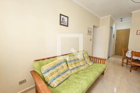 Sala de apartamento para alugar com 1 quarto, 62m² em Jardim Belmar, Guarujá