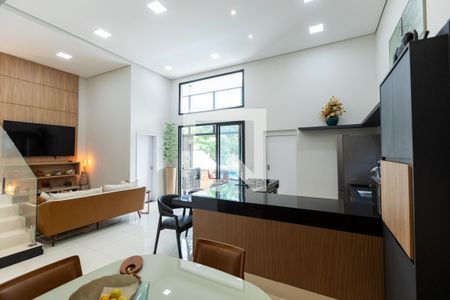 Sala de Jantar/Estar de casa de condomínio à venda com 3 quartos, 235m² em Fazenda Santa Cândida, Campinas