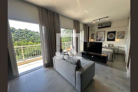 Sala de apartamento para alugar com 1 quarto, 49m² em Residencial Tambore Iii, Santana de Parnaíba