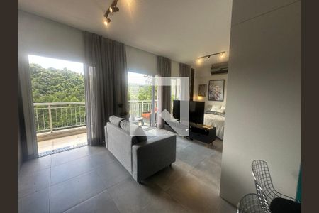 Sala de apartamento para alugar com 1 quarto, 49m² em Residencial Tambore Iii, Santana de Parnaíba