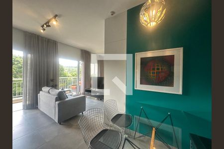 Sala de apartamento para alugar com 1 quarto, 49m² em Residencial Tambore Iii, Santana de Parnaíba