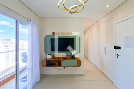 Sala de apartamento para alugar com 1 quarto, 38m² em Boqueirão, Praia Grande