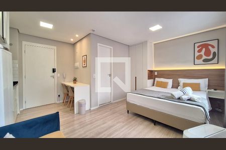 Sala/Quarto/Cozinha de kitnet/studio para alugar com 1 quarto, 25m² em Pompeia, São Paulo