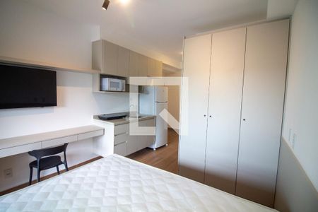 Sala / Quarto - Studio de kitnet/studio para alugar com 1 quarto, 25m² em Jardim das Acacias, São Paulo
