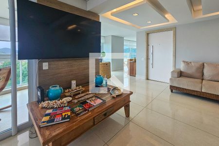 Sala de apartamento para alugar com 5 quartos, 271m² em Jardim Belmar, Guarujá