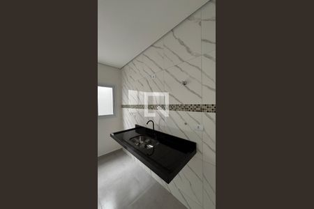 Sala - Cozinha de apartamento para alugar com 1 quarto, 30m² em Parque Novo Oratório, Santo André