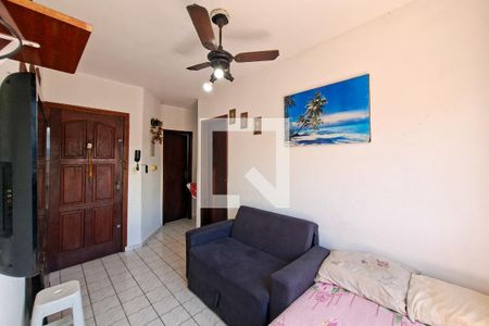 Sala de apartamento para alugar com 1 quarto, 40m² em Aviação, Praia Grande