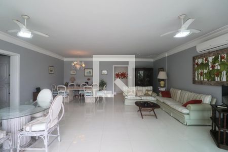 Sala de apartamento para alugar com 3 quartos, 220m² em Morro do Maluf, Guarujá