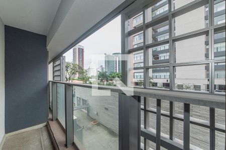 Varanda de kitnet/studio para alugar com 1 quarto, 40m² em Brooklin, São Paulo