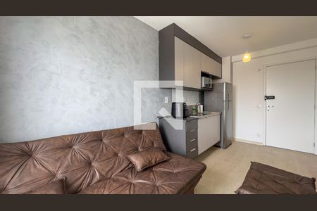 sala e cozinha de apartamento para alugar com 1 quarto, 31m² em Santo Amaro, São Paulo