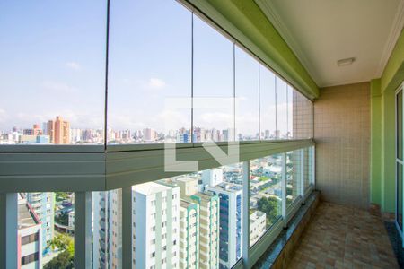 Varanda da sala/quarto 1 e 3 de apartamento para alugar com 3 quartos, 108m² em Vila Guiomar, Santo André