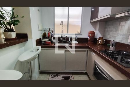 Cozinha de apartamento para alugar com 2 quartos, 44m² em Chácaras Reunidas Guaio, Suzano