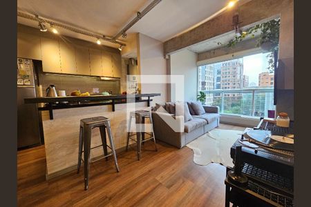 Sala de apartamento para alugar com 2 quartos, 62m² em Chácara Santo Antônio, São Paulo