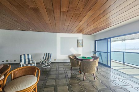 Sala de apartamento para alugar com 4 quartos, 355m² em Jardim Asturias, Guarujá