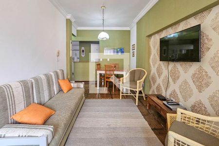 sala de apartamento para alugar com 1 quarto, 48m² em Jardim Virginia, Guarujá