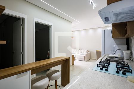 Cozinha de apartamento para alugar com 2 quartos, 50m² em Jardins do Império, Indaiatuba