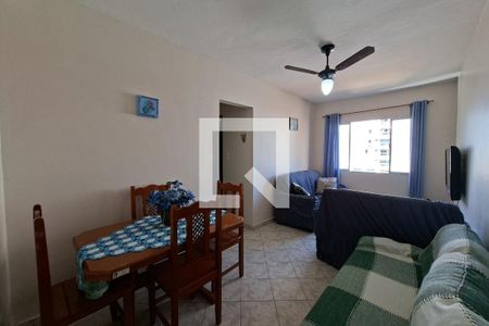 Sala de apartamento para alugar com 1 quarto, 46m² em Aviação, Praia Grande