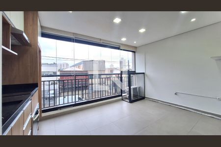 Varanda e Cozinha de kitnet/studio para alugar com 1 quarto, 33m² em Bom Retiro, São Paulo