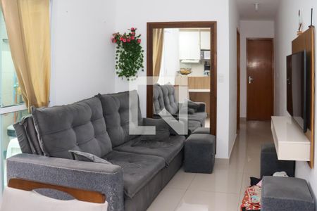 Sala/Cozinha de apartamento à venda com 2 quartos, 47m² em Vila Claudio, Santo André