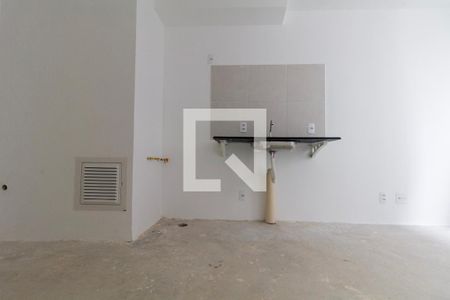 Sala, Cozinha e area de serviço de apartamento para alugar com 1 quarto, 28m² em Jardim America da Penha, São Paulo