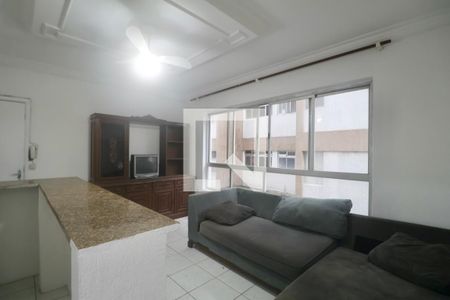 Sala de apartamento para alugar com 1 quarto, 40m² em Vila Julia, Guarujá