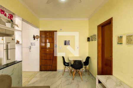 Sala de apartamento para alugar com 1 quarto, 40m² em Balneario Flórida, Praia Grande