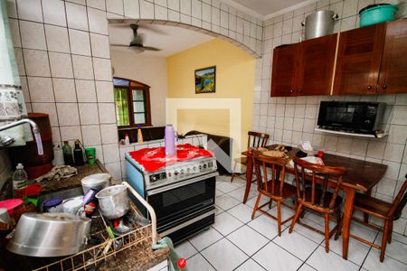 Cozinha de casa para alugar com 1 quarto, 125m² em Balneario Mirante, Praia Grande