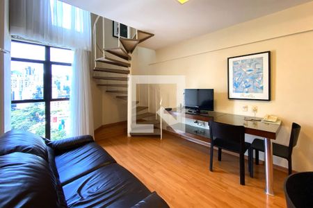 Sala de apartamento para alugar com 1 quarto, 42m² em Savassi, Belo Horizonte