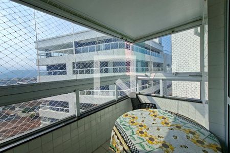 Varanda da sala de apartamento para alugar com 1 quarto, 47m² em Vila Caiçara, Praia Grande