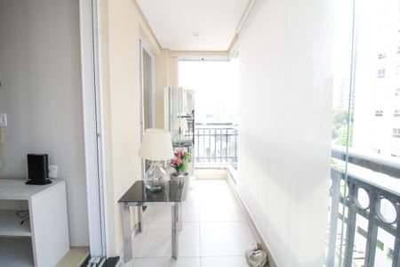 Varanda da Sala de kitnet/studio à venda com 1 quarto, 40m² em Vila Regente Feijó, São Paulo