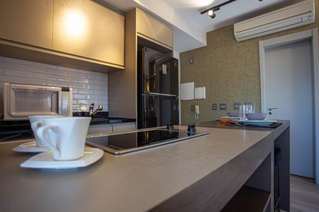 Studio para alugar com 50m², 1 quarto e 2 vagas Studio para alugar com 50m², 1 quarto e 2 vagasCozinha