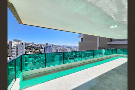 Varanda da Sala de apartamento à venda com 4 quartos, 243m² em Santa Lúcia, Belo Horizonte