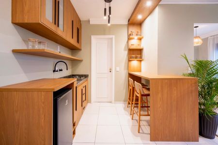 Cozinha de kitnet/studio à venda com 1 quarto, 37m² em Jardins, São Paulo