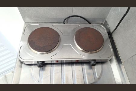 Cozinha de kitnet/studio para alugar com 1 quarto, 15m² em Barra Funda, São Paulo