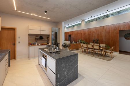 Sala de Jantar de casa de condomínio à venda com 4 quartos, 320m² em Vila Castela, Nova Lima