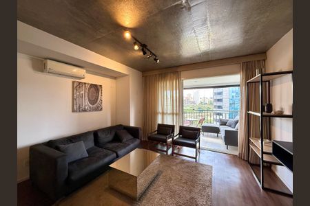 Sala de apartamento para alugar com 1 quarto, 69m² em Cidade Monções, São Paulo