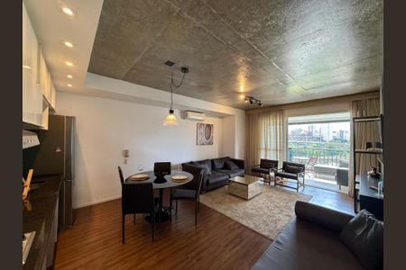 Sala de apartamento para alugar com 1 quarto, 69m² em Cidade Monções, São Paulo