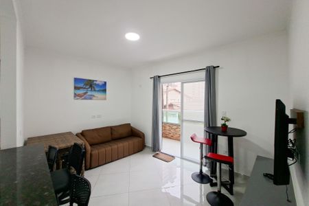 Sala de casa de condomínio para alugar com 2 quartos, 66m² em Aviação, Praia Grande