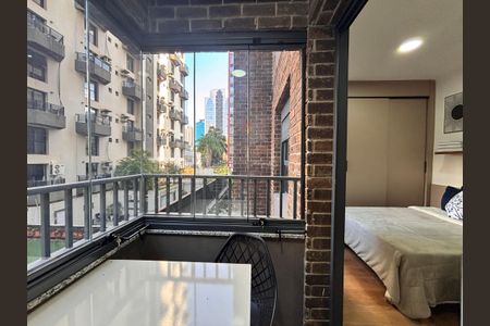 Studio para alugar com 25m², 1 quarto e sem vaga Studio para alugar com 25m², 1 quarto e sem vagaVaranda