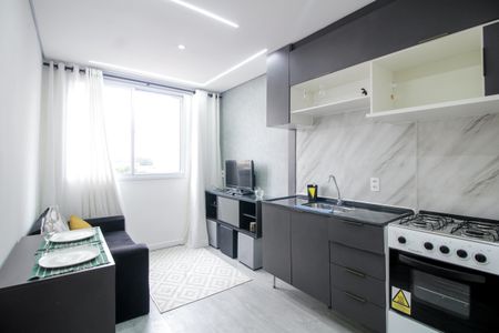 Sala/Cozinha de kitnet/studio para alugar com 1 quarto, 24m² em Belenzinho, São Paulo