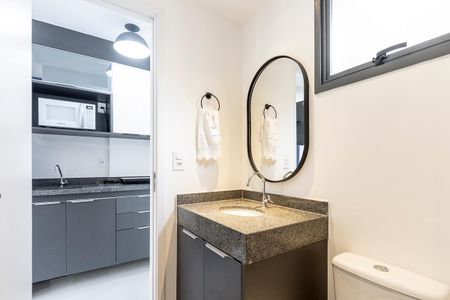 Studio para alugar com 27m², 1 quarto e sem vaga Studio para alugar com 27m², 1 quarto e sem vagaBanheiro