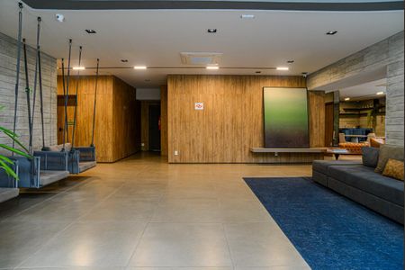 Studio para alugar com 28m², 1 quarto e sem vaga Studio para alugar com 28m², 1 quarto e sem vagaÁrea comum - Hall Social