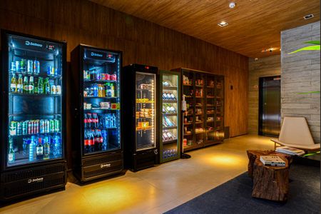 Studio para alugar com 28m², 1 quarto e sem vaga Studio para alugar com 28m², 1 quarto e sem vagaÁrea comum - Mercadinho