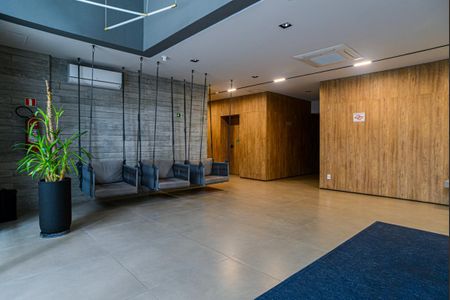 Studio para alugar com 28m², 1 quarto e sem vaga Studio para alugar com 28m², 1 quarto e sem vagaÁrea comum - Hall Social