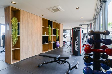 Studio para alugar com 28m², 1 quarto e sem vaga Studio para alugar com 28m², 1 quarto e sem vagaÁrea comum - Academia